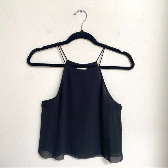 Wilfred Aritzia Rians Tank Blouse 100% Silk Black Extra Small - Picture 2 of 10